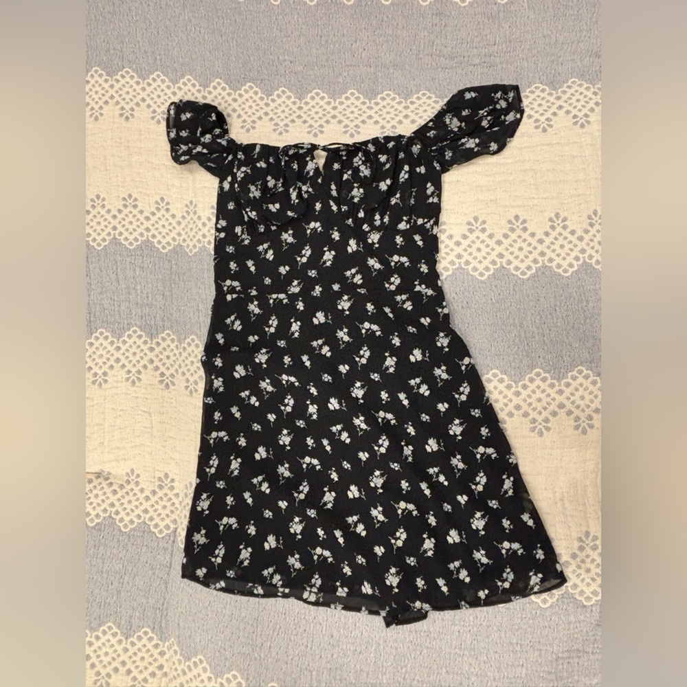 Hollister Black Textured Dress